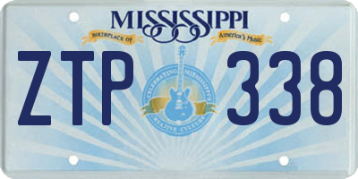 MS license plate ZTP338