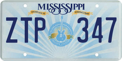 MS license plate ZTP347