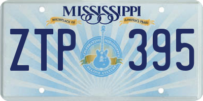 MS license plate ZTP395