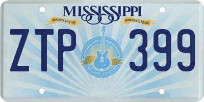 MS license plate ZTP399