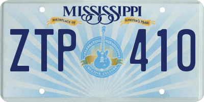 MS license plate ZTP410