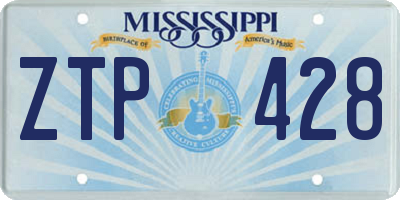 MS license plate ZTP428