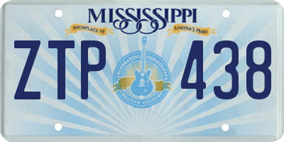 MS license plate ZTP438