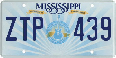 MS license plate ZTP439