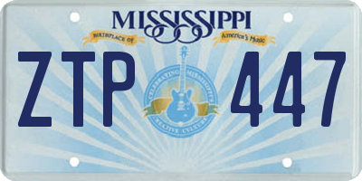 MS license plate ZTP447