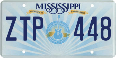 MS license plate ZTP448