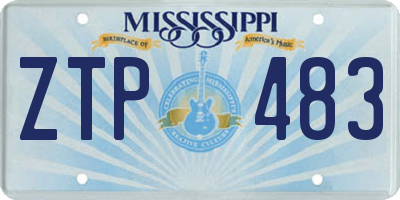 MS license plate ZTP483