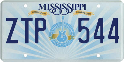 MS license plate ZTP544
