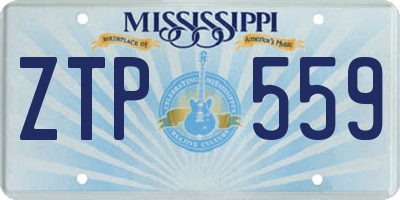MS license plate ZTP559