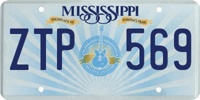 MS license plate ZTP569