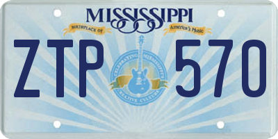 MS license plate ZTP570