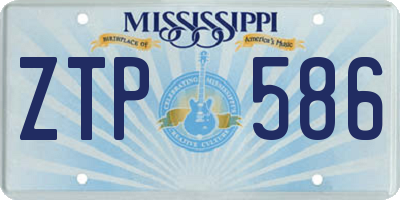 MS license plate ZTP586