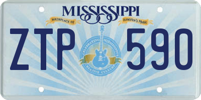 MS license plate ZTP590