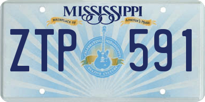 MS license plate ZTP591