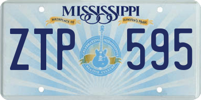 MS license plate ZTP595