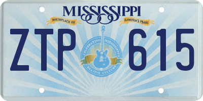 MS license plate ZTP615