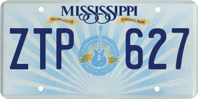 MS license plate ZTP627