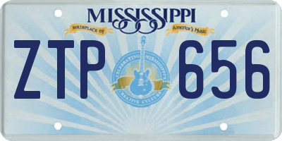 MS license plate ZTP656