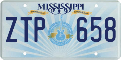 MS license plate ZTP658