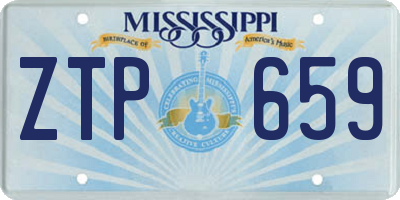 MS license plate ZTP659
