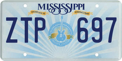 MS license plate ZTP697
