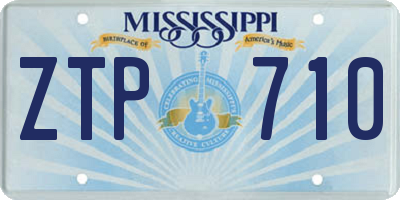 MS license plate ZTP710