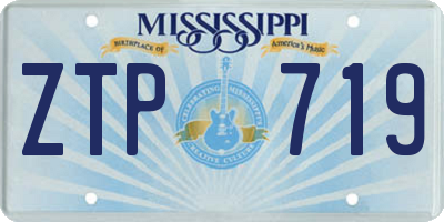 MS license plate ZTP719