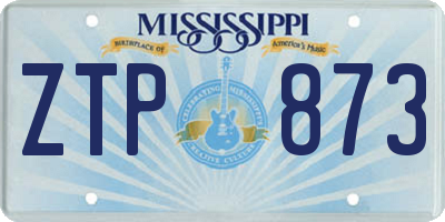 MS license plate ZTP873