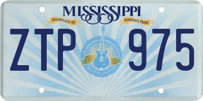 MS license plate ZTP975