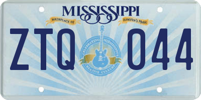 MS license plate ZTQ044