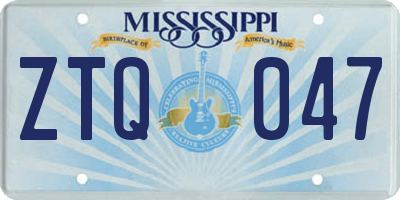 MS license plate ZTQ047