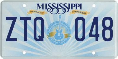MS license plate ZTQ048