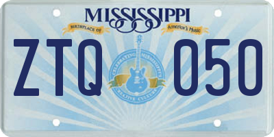 MS license plate ZTQ050