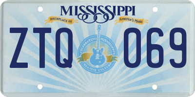 MS license plate ZTQ069
