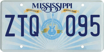MS license plate ZTQ095