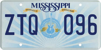 MS license plate ZTQ096
