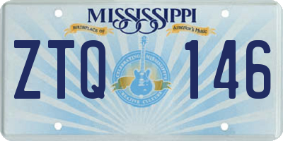 MS license plate ZTQ146