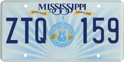 MS license plate ZTQ159