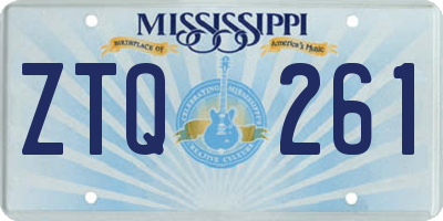 MS license plate ZTQ261