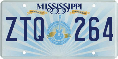 MS license plate ZTQ264