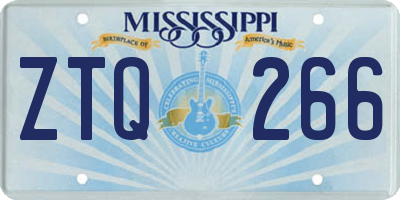 MS license plate ZTQ266