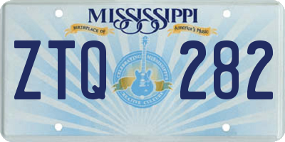 MS license plate ZTQ282