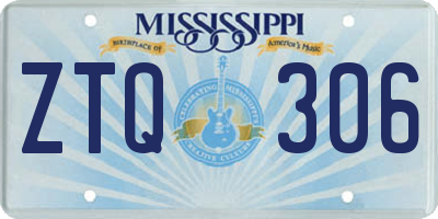 MS license plate ZTQ306