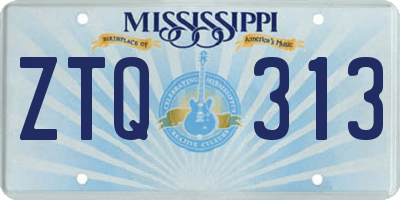 MS license plate ZTQ313