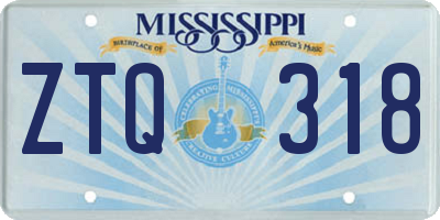 MS license plate ZTQ318