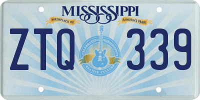 MS license plate ZTQ339