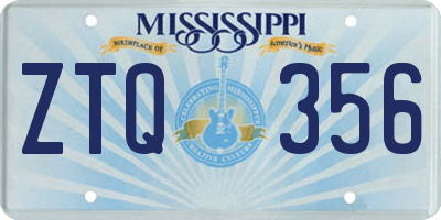 MS license plate ZTQ356