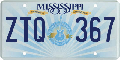 MS license plate ZTQ367