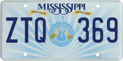 MS license plate ZTQ369