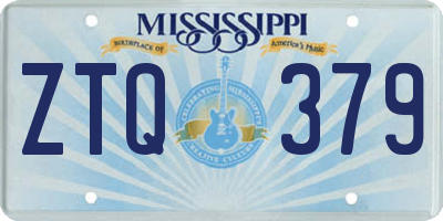 MS license plate ZTQ379